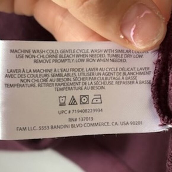 Banana Republic 100% cotton burgundy pullover with zipper sweater Large - Picture 7 of 7